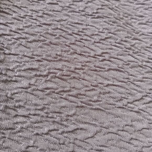 BB Dakota Shimmery Gray Crinkle Textured Long Sleeve Open Front Cardigan Jacket - Picture 9 of 10